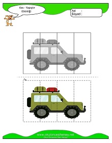 Kes Yapıştır Çalışma Sayfaları